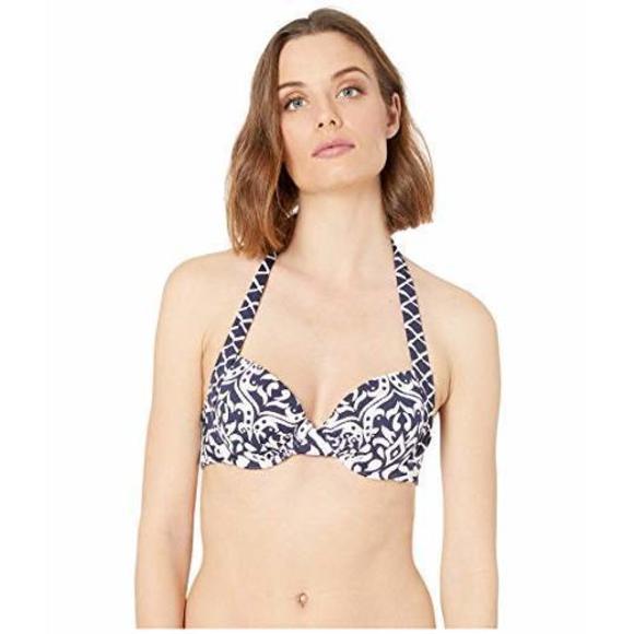 Tommy Bahama Ikat Diamonds Underwire Full Coverage Molded Cup Bra Mare Navy 34D - Picture 1 of 1